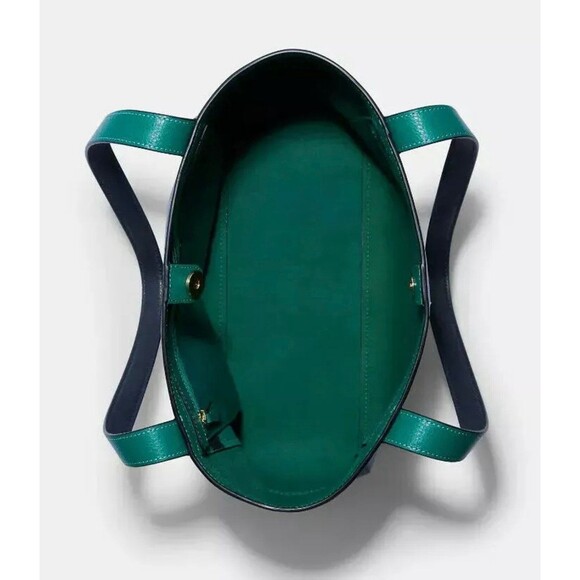 New Coach C5676 Tote in Colorblock with Horse and Carriage Leather Twilight - Picture 4 of 4